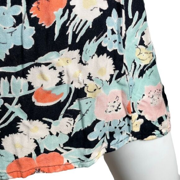 Kimchi Blue Women’s Medium Hawaiian Print Floral Ruched Mini Dress Sleeveless - Picture 7 of 11